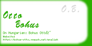 otto bohus business card